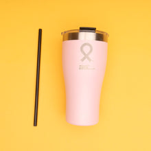 Load image into Gallery viewer, Simple Modern Pink Ribbon Insulated Tumbler - Pink - NBCF