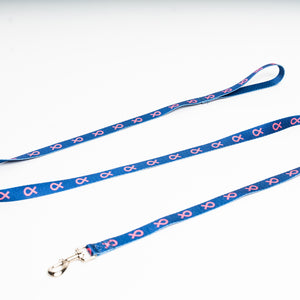 Pink Ribbon Pet Leash - Navy - NBCF