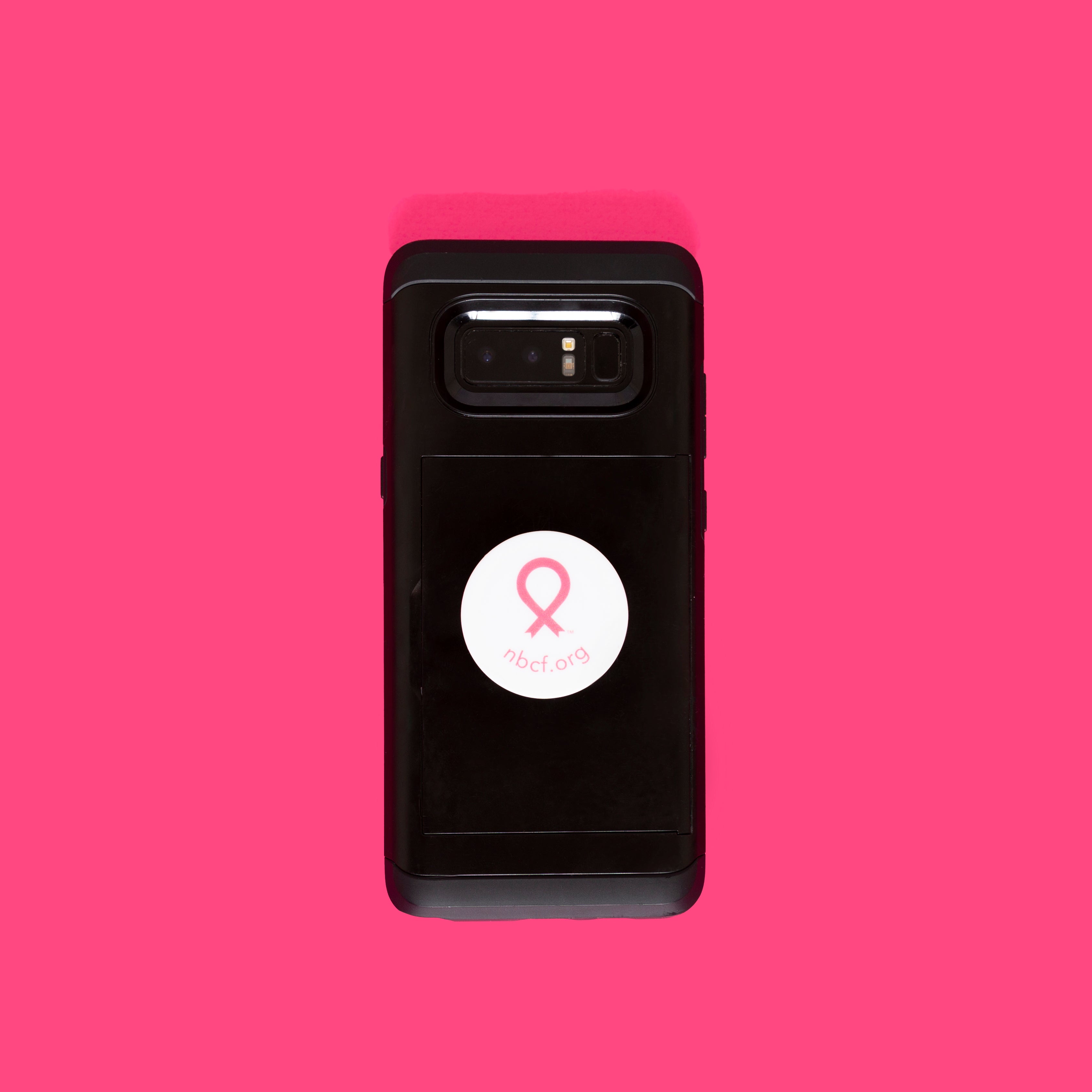 Pink Ribbon Cell Phone Grip Holder