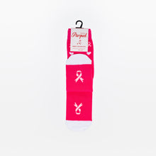 Load image into Gallery viewer, Breast Cancer Awareness Pink Ribbon Heart Socks - Pink - NBCF