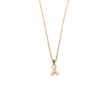 Load image into Gallery viewer, Pink Ribbon Pendant Necklace