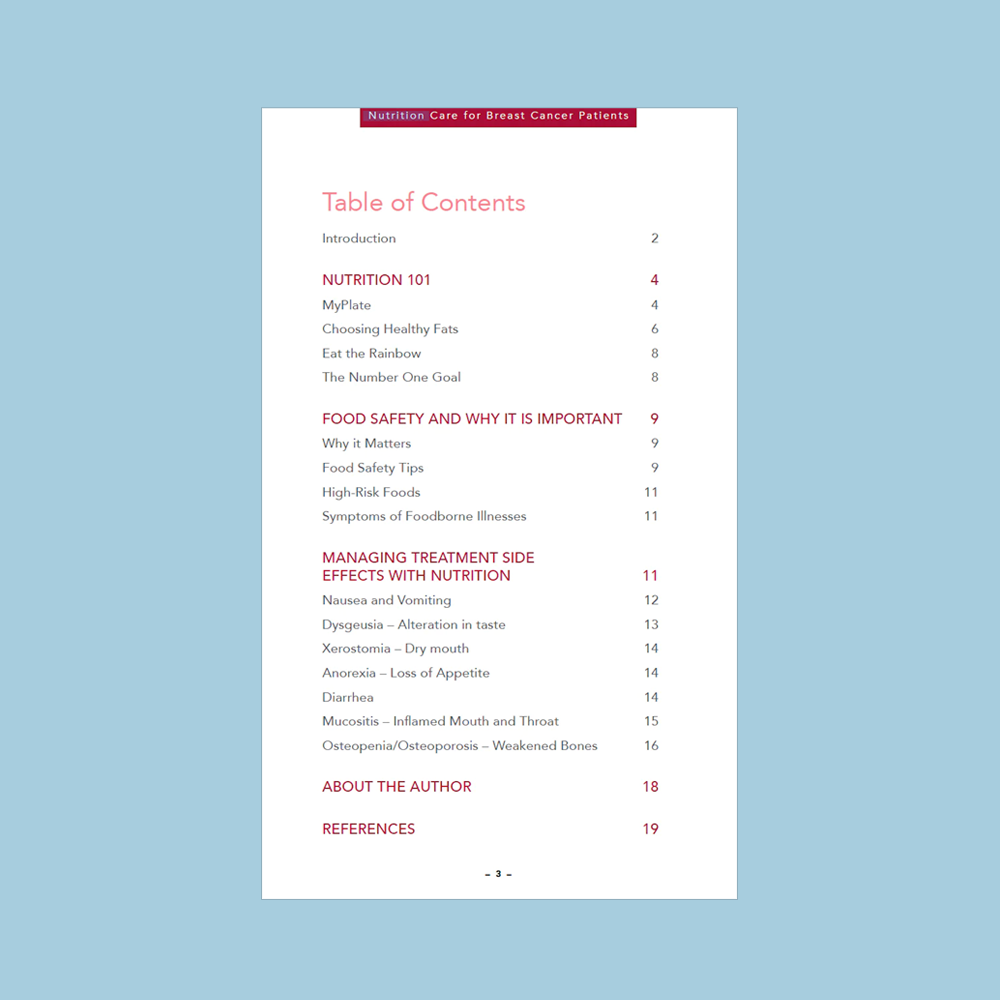 Nutrition Care for Breast Cancer Patients - 10 Count - Educational Material