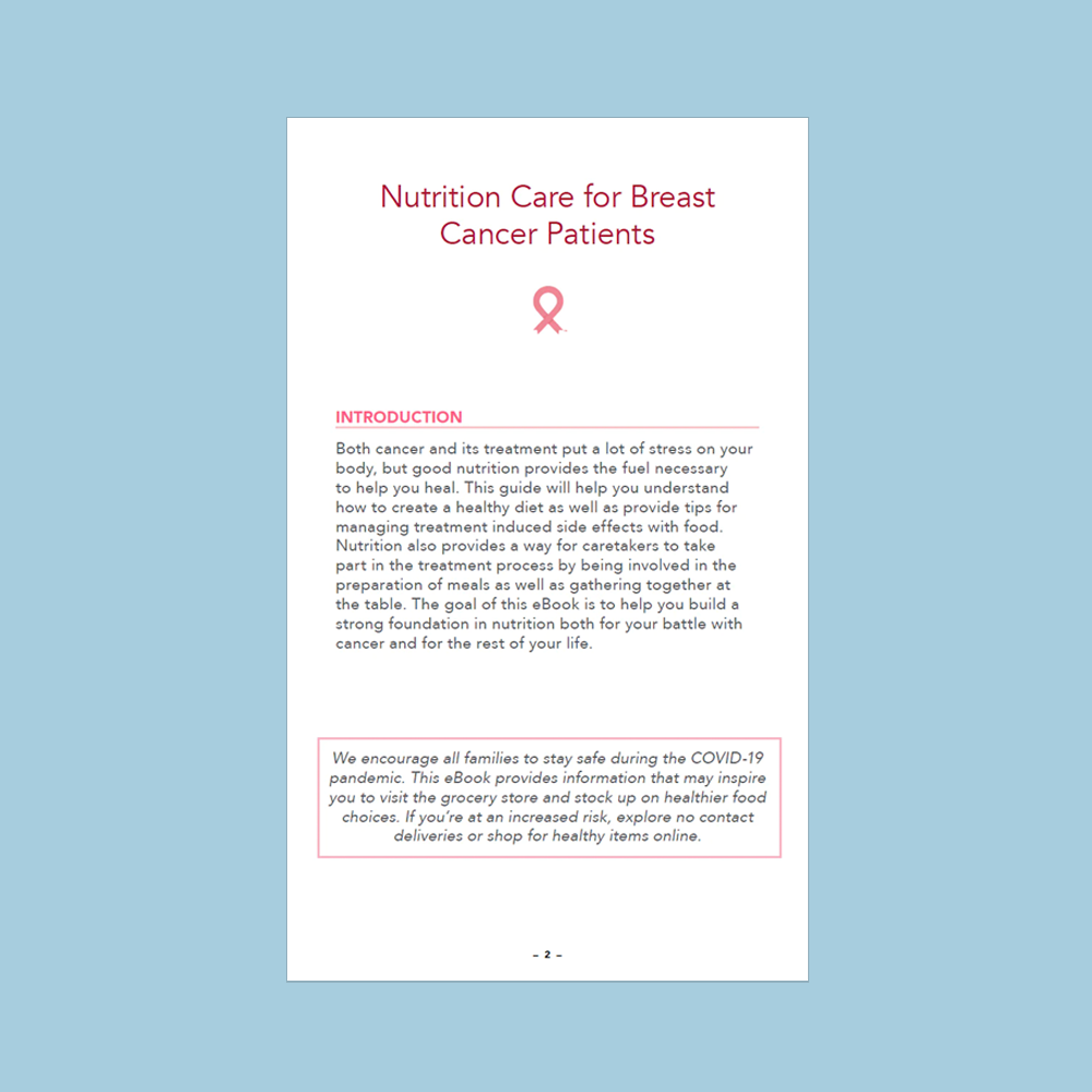 Nutrition Care for Breast Cancer Patients - 10 Count - Educational Material