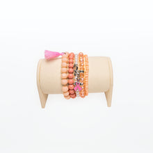 Load image into Gallery viewer, Breast Cancer Awareness Beaded Bracelet Stack - NBCF