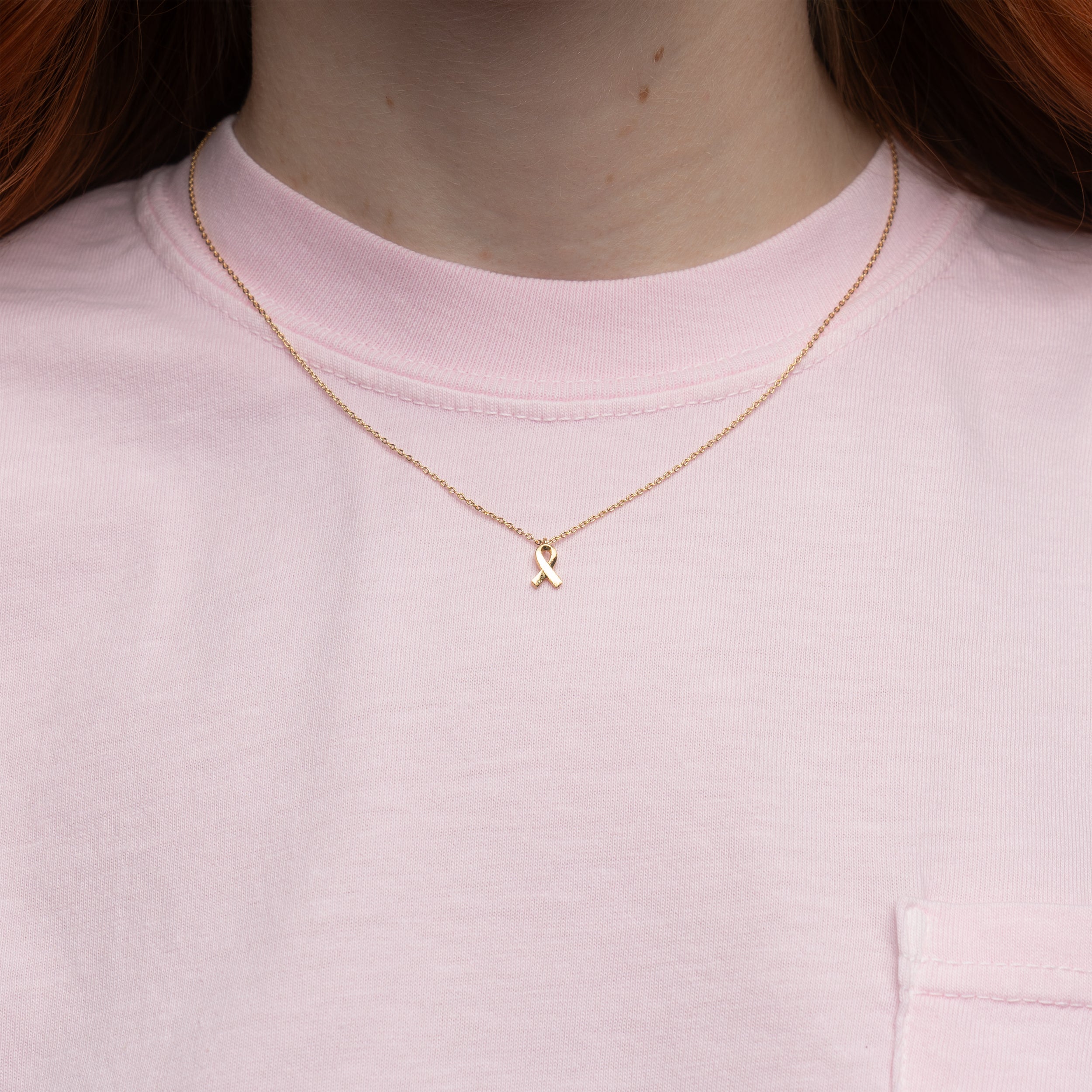 Breast Cancer Awareness Ribbon Necklace - NBCF