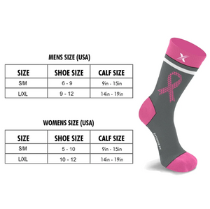 Breast Cancer Awareness Crew Length Socks (6-pairs)