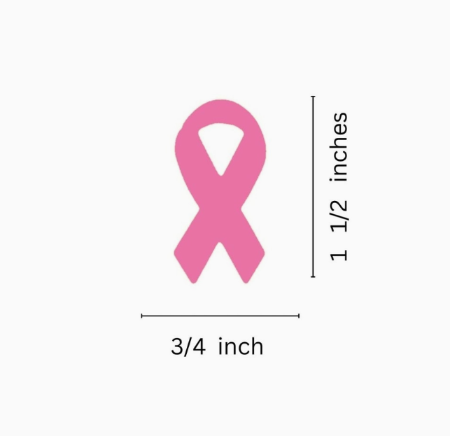 Breast Cancer Awareness Pink Ribbon Shaped Sticker - NBCF