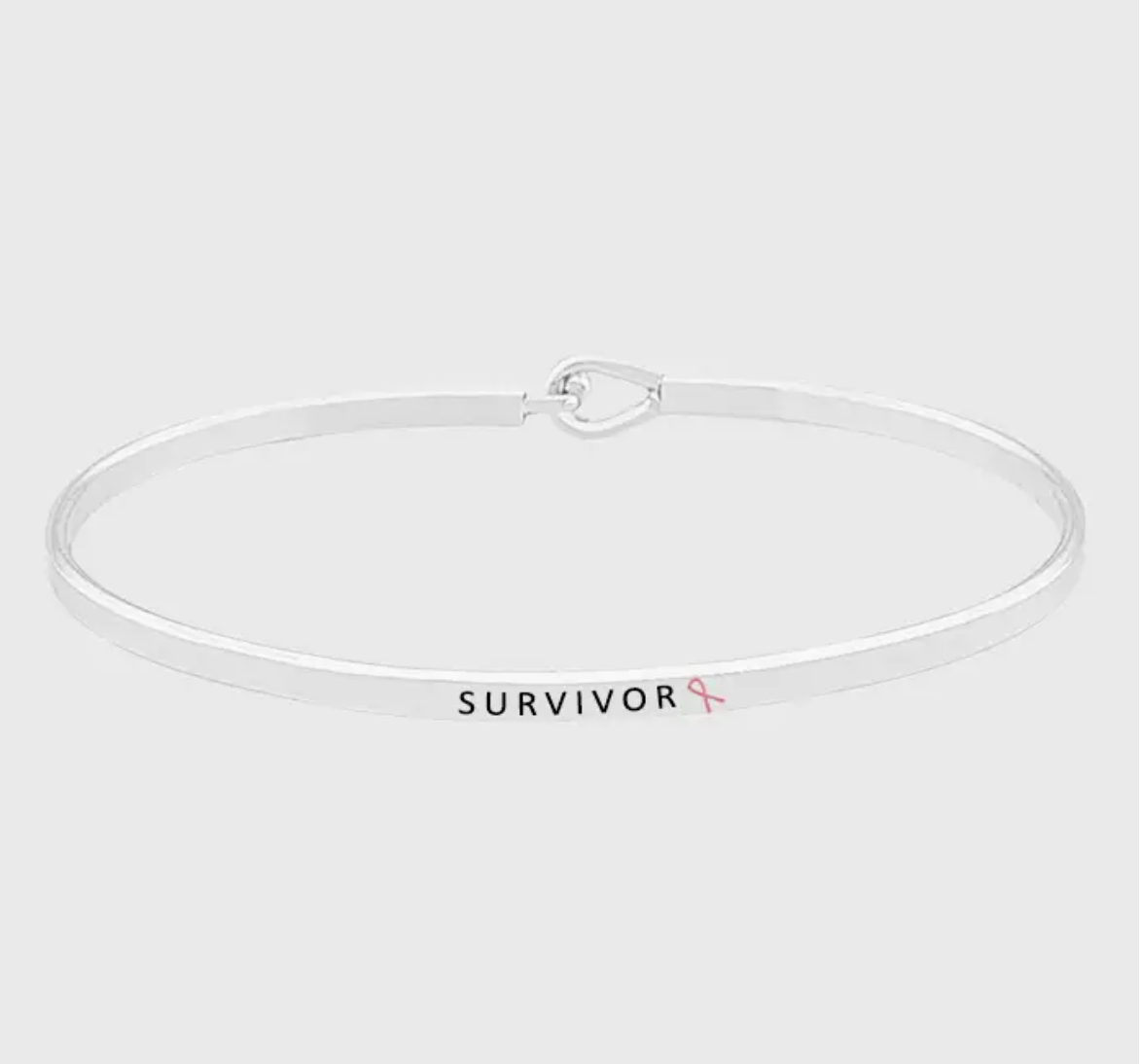 Survivor Pink Ribbon Hook Bracelet - NBCF