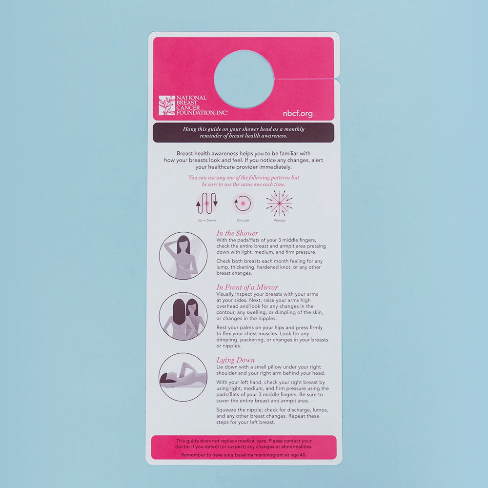 Breast Self-Exam Shower Card - 25 Count -  Educational Material