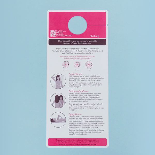 Breast Self-Exam Shower Card - 25 Count