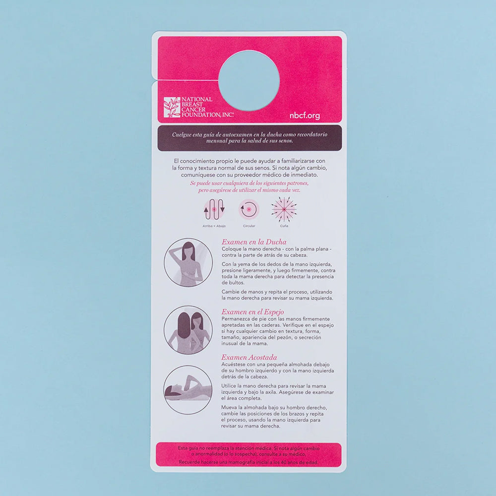Breast Self-Exam Shower Card - 25 Count -  Educational Material