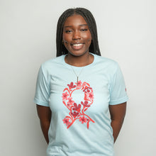 Load image into Gallery viewer, Breast Cancer Pink Ribbon T-Shirt - Light Blue - NBCF