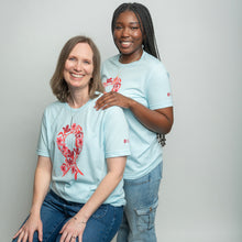 Load image into Gallery viewer, Breast Cancer Pink Ribbon T-Shirt - Light Blue - NBCF