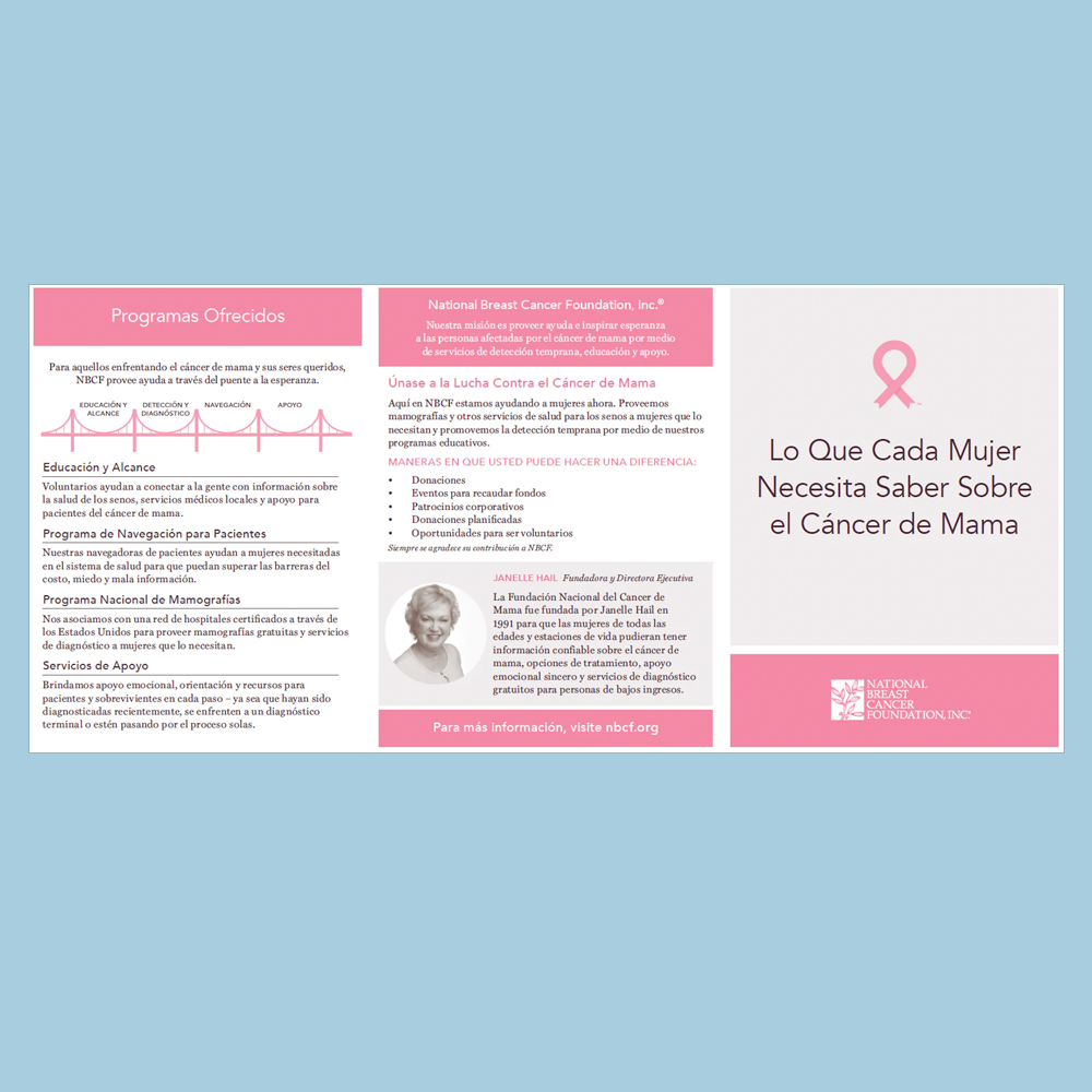 What Every Woman Needs to Know about Breast Cancer Pamphlet - 50 Count -  Educational Material