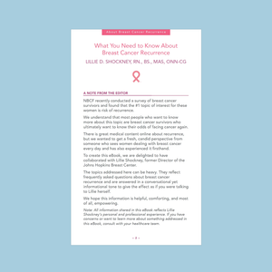 Breast Cancer Recurrence Guide - 10 Count -  Educational Material