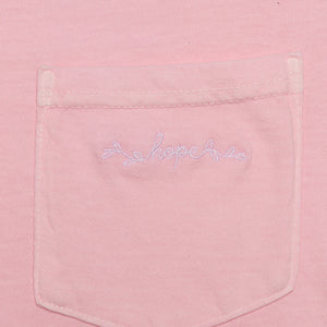 HOPE Breast Cancer Embroidered Pocket T-Shirt - Light Pink - NBCF