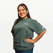 Load image into Gallery viewer, Breast Cancer Awareness Pink Ribbon Latina T-Shirt - Blue - NBCF