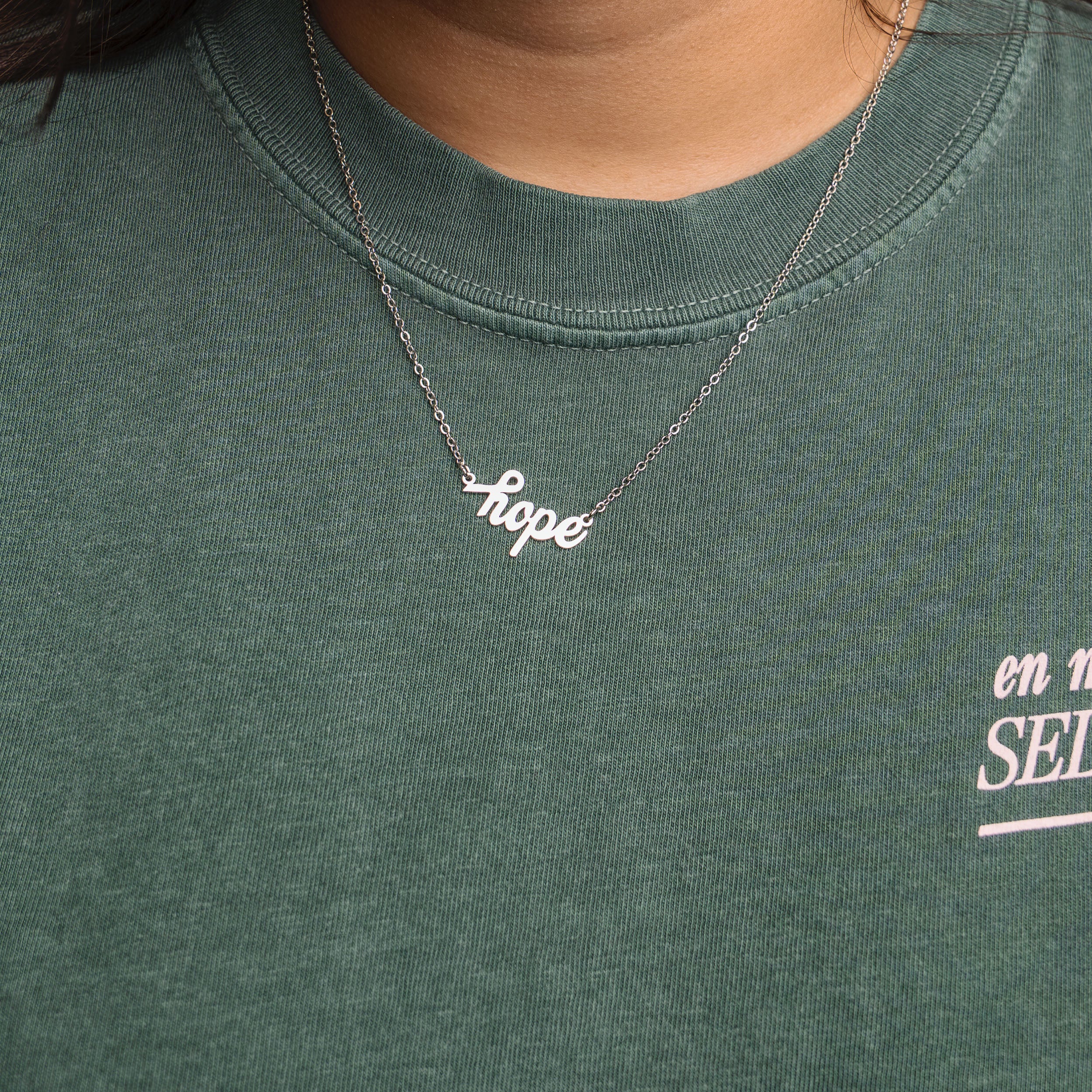 Breast Cancer Awareness Hope Charm Necklace - NBCF