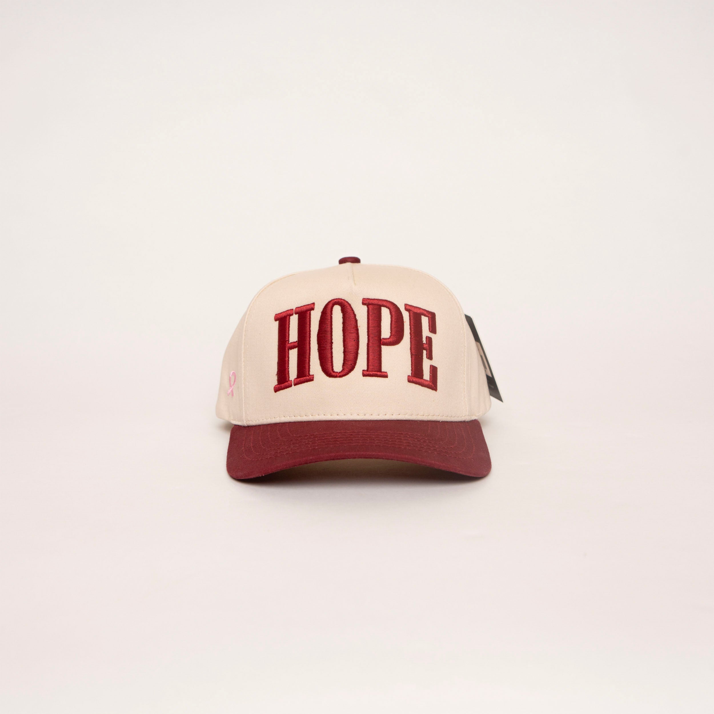 HOPE Hat - Burgundy- NBCF