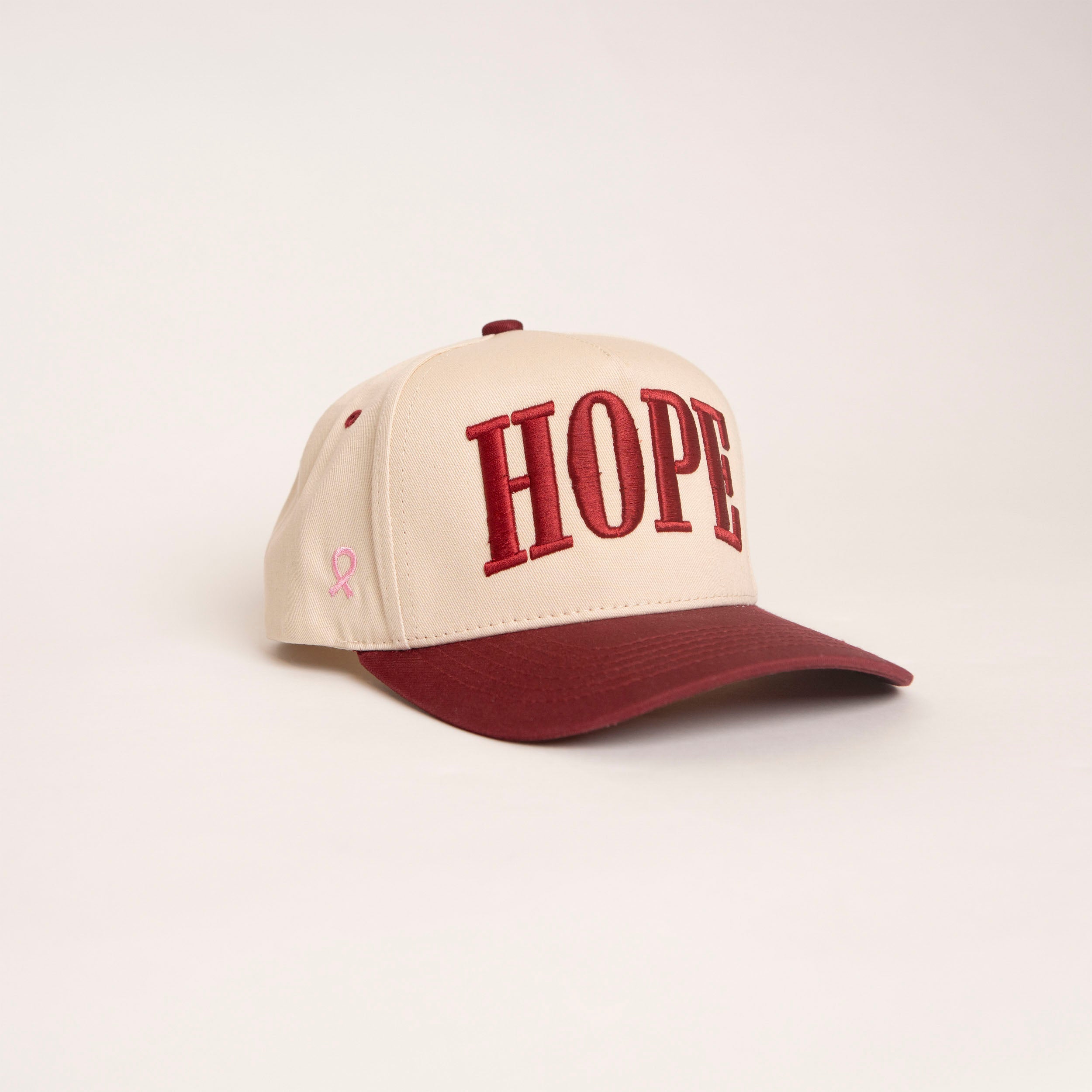 HOPE Hat - Burgundy- NBCF