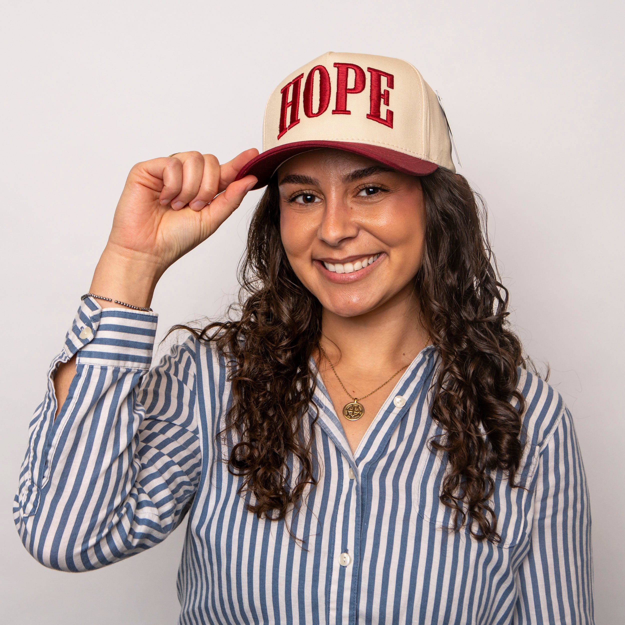 HOPE Hat - Burgundy- NBCF