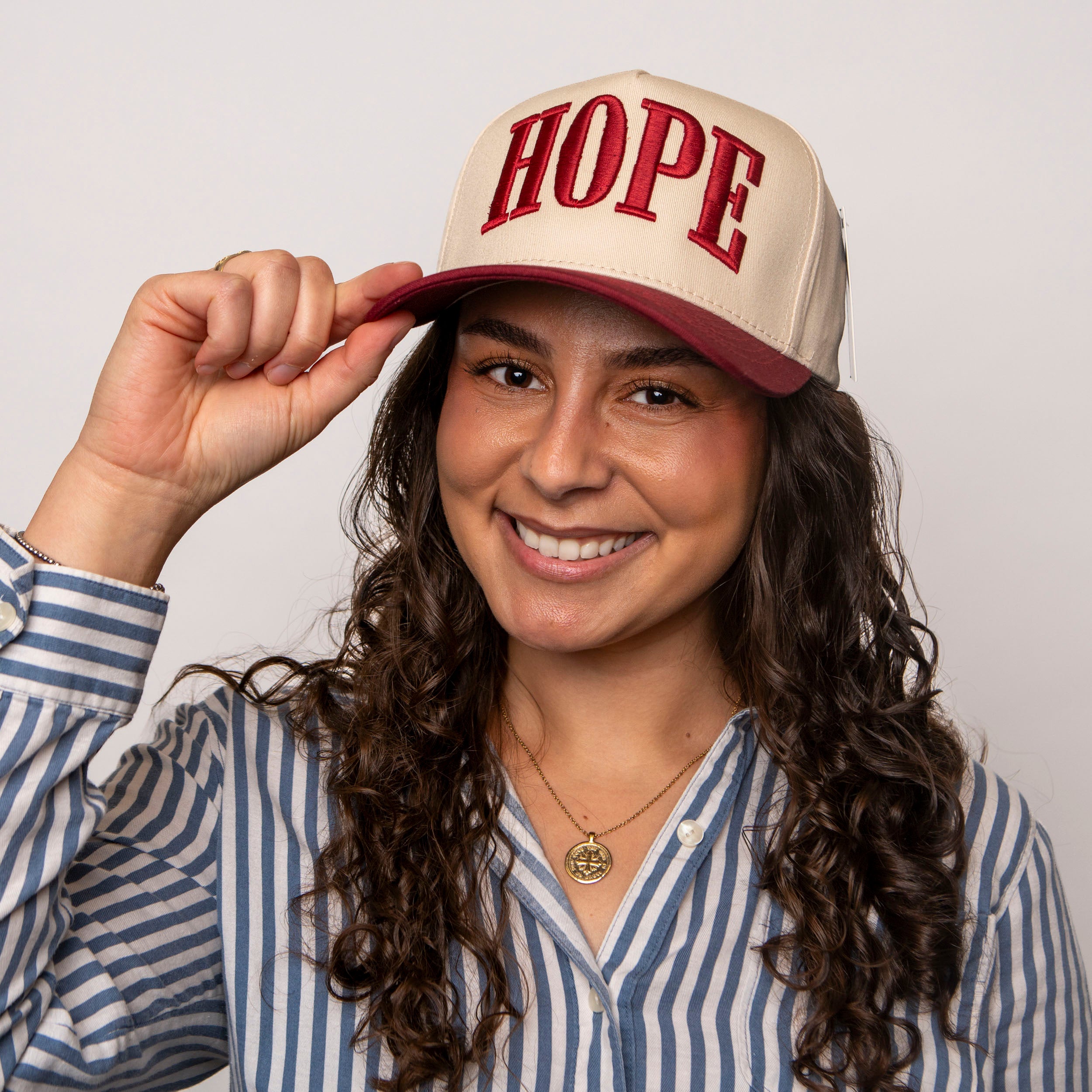 HOPE Hat - Burgundy- NBCF