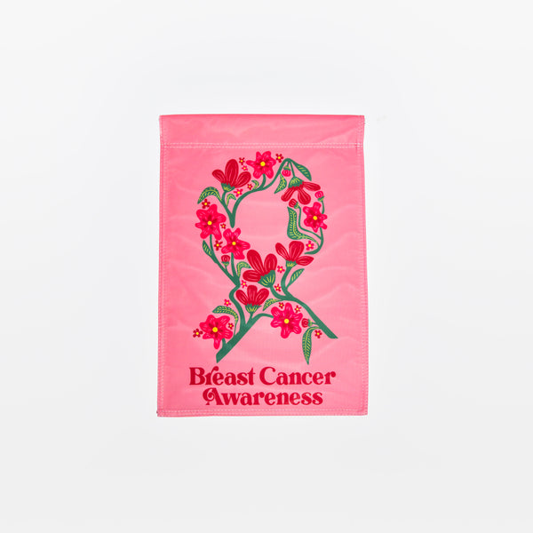 Breast Cancer Awareness Garden Flag - Floral - NBCF