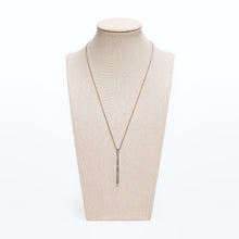 Load image into Gallery viewer, Survivor Pink Ribbon Engraved Bar Necklace - NBCF