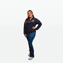 Load image into Gallery viewer, Women’s HOPE Breast Cancer Awareness Quarter Zip Pullover - Navy - NBCF