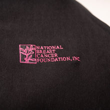 Load image into Gallery viewer, Women’s Breast Cancer Awareness Quarter Zip Pullover - Black with logo - NBCF