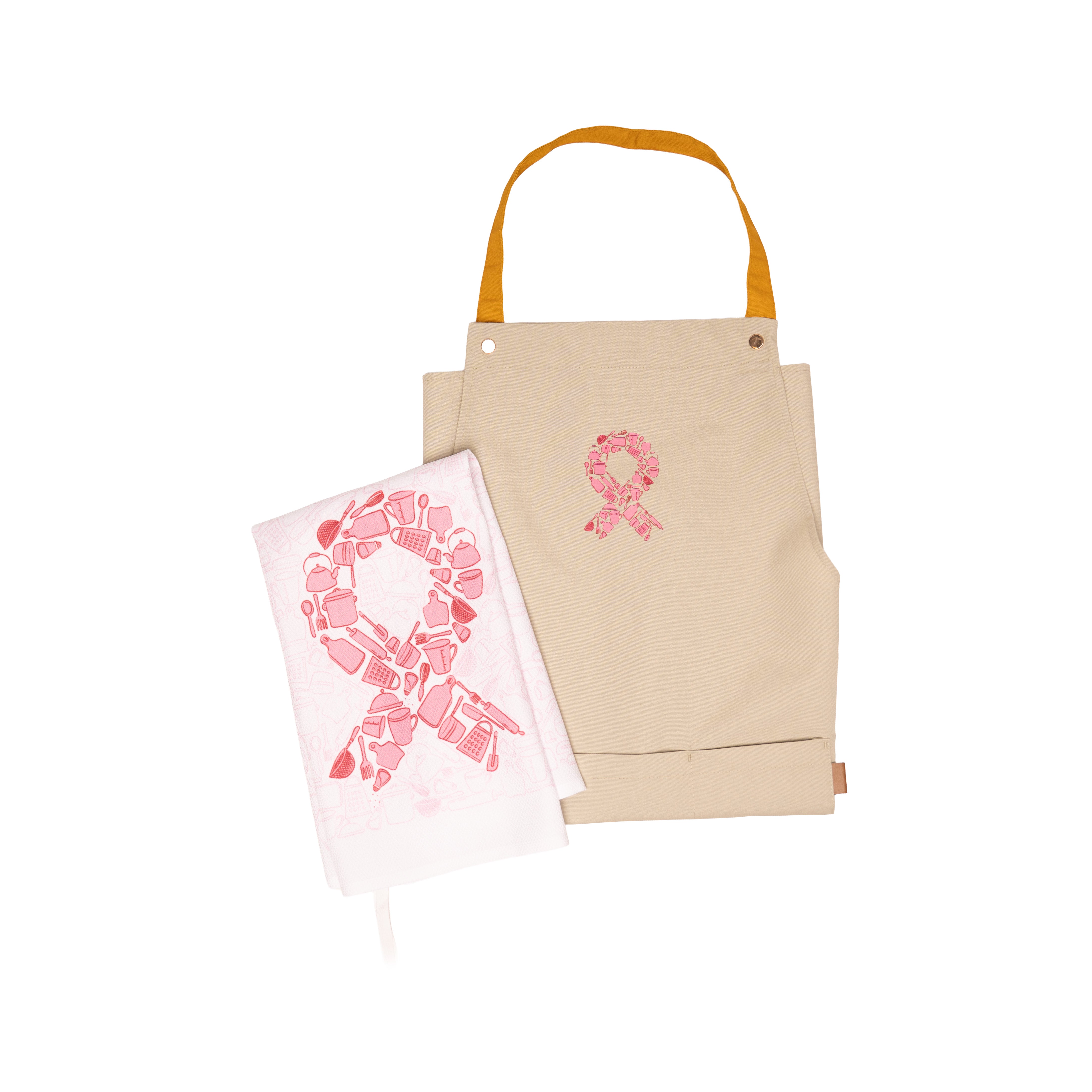 Breast Cancer Awareness Pink Ribbon Apron - Canvas - NBCF