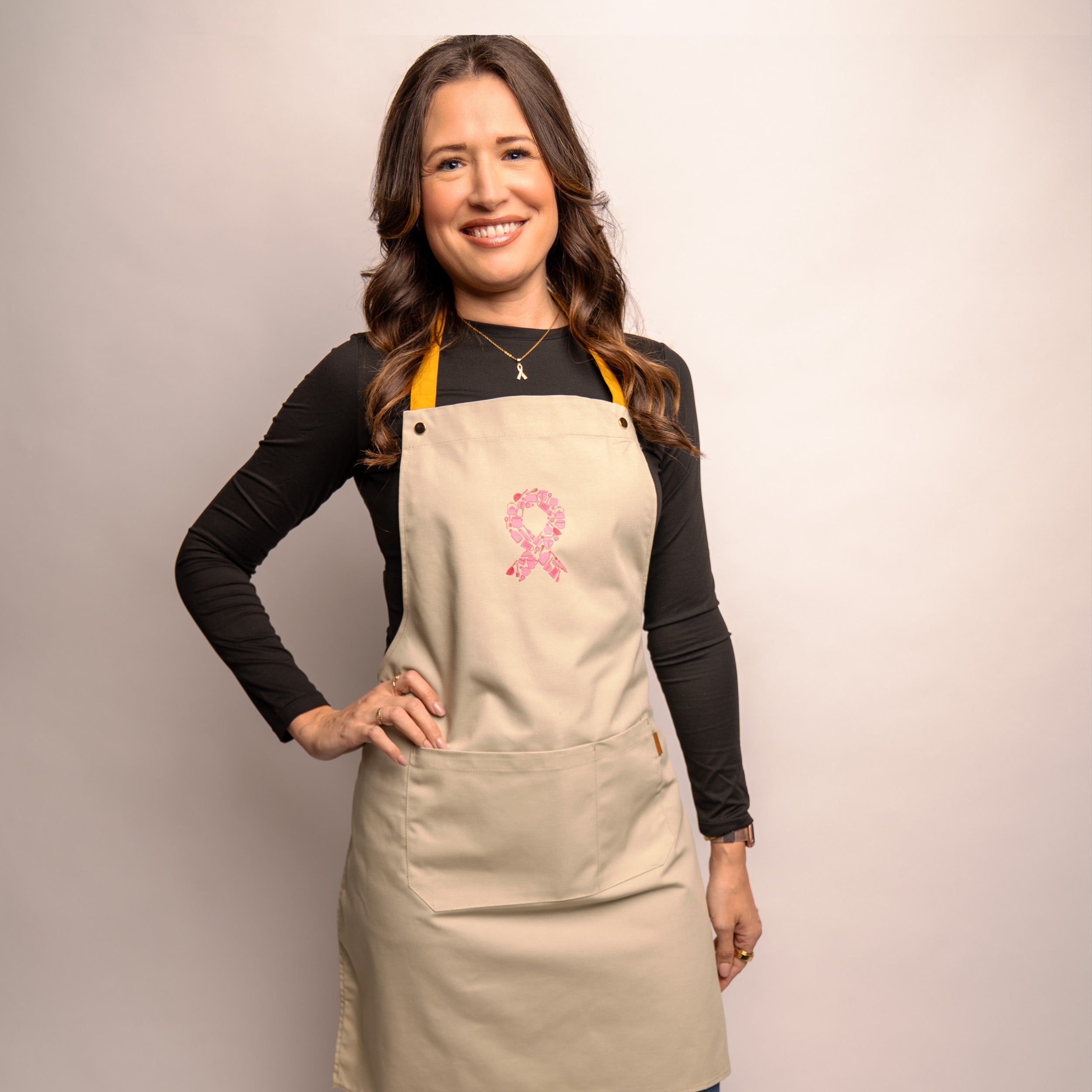 Breast Cancer Awareness Pink Ribbon Apron - Canvas - NBCF