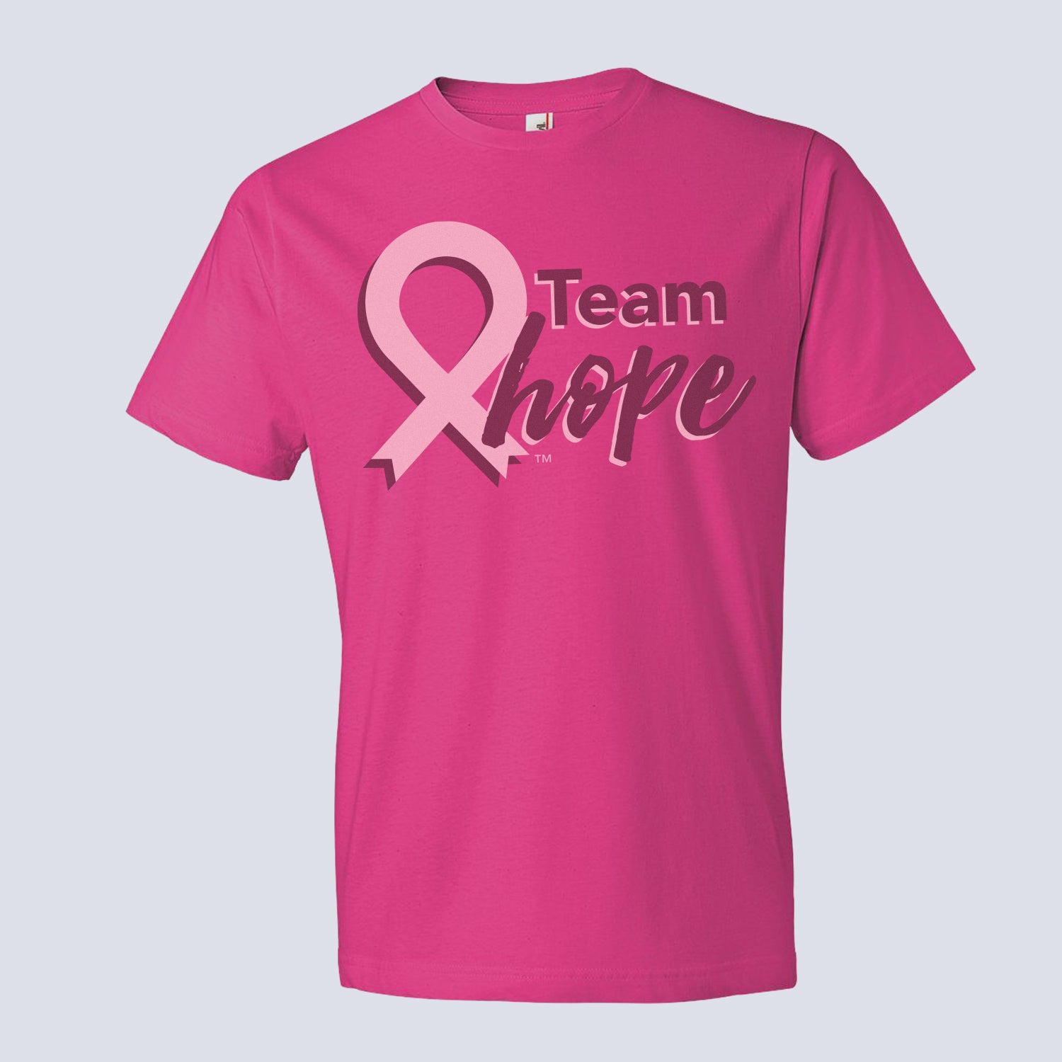 Team HOPE Breast Cancer Support T-Shirt - Script Font- NBCF