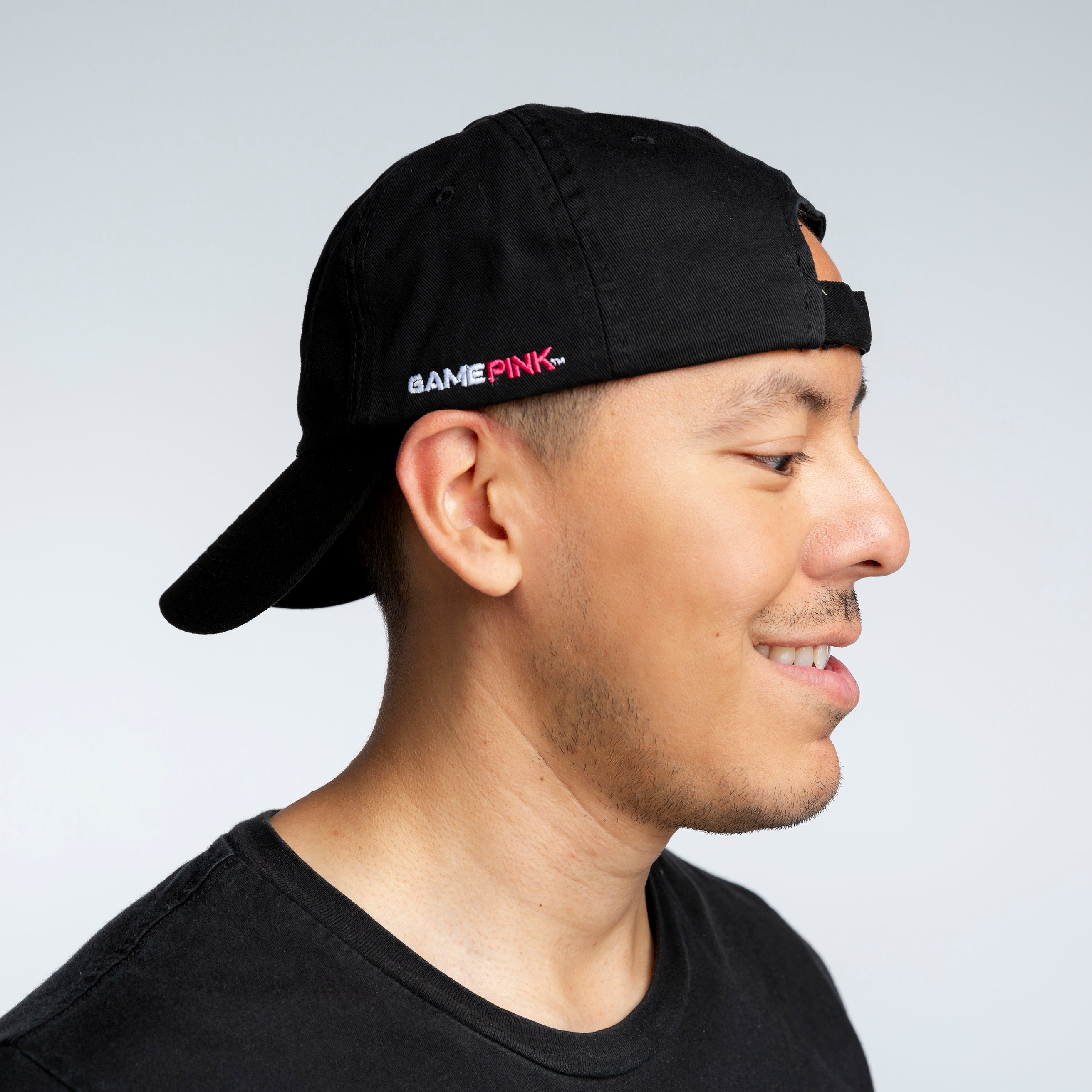 Game Pink Adjustable Ball Cap - Black