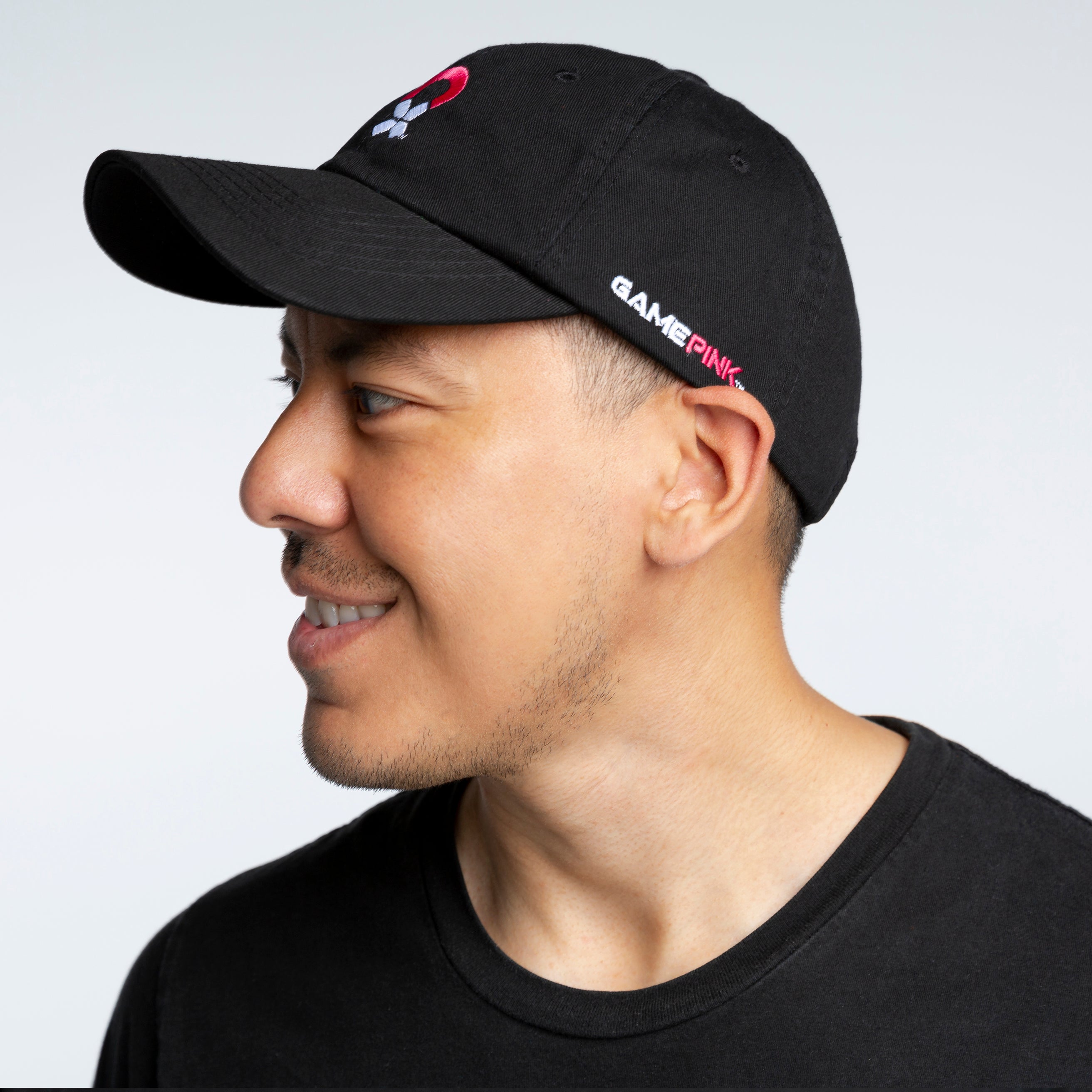 Game Pink Adjustable Ball Cap - Black