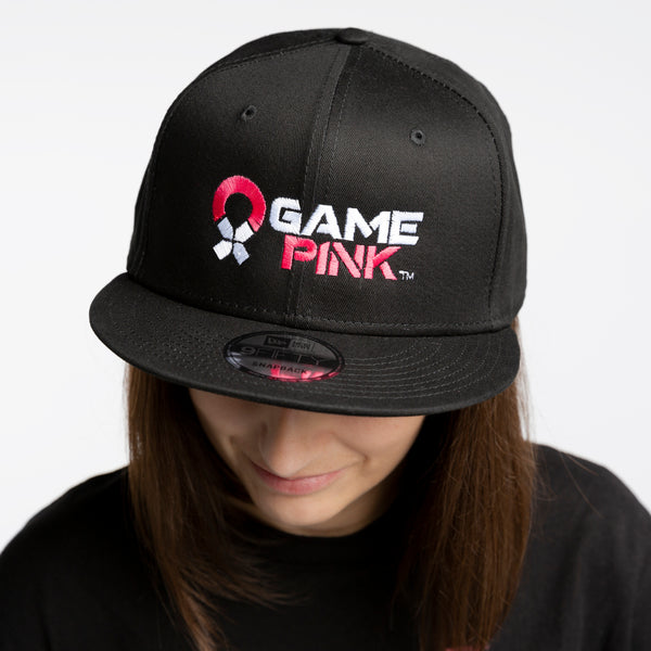 Game Pink Flat Bill Snapback Cap - Large Logo
