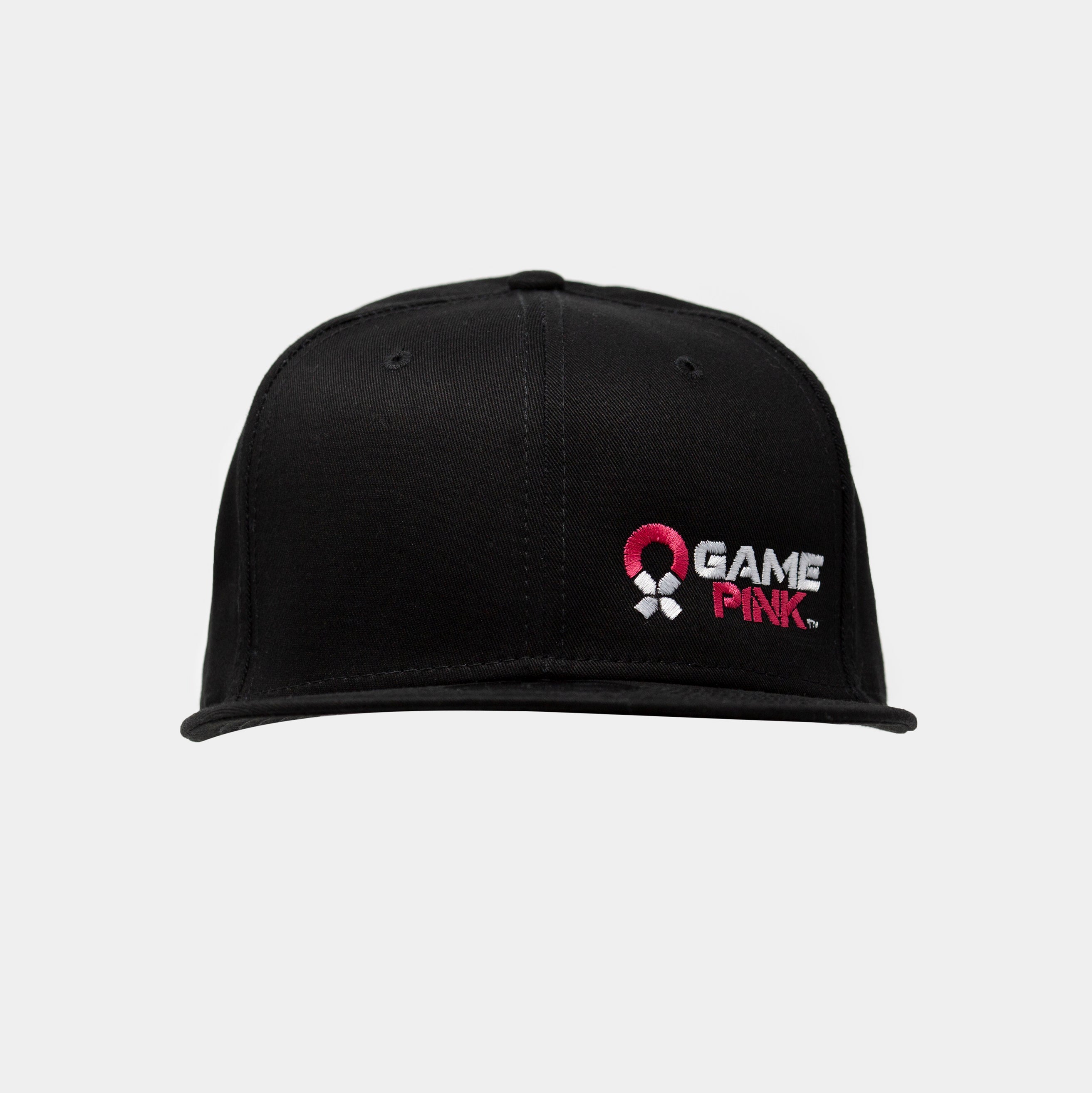 Game Pink Flat Bill Snapback Cap - Small Logo