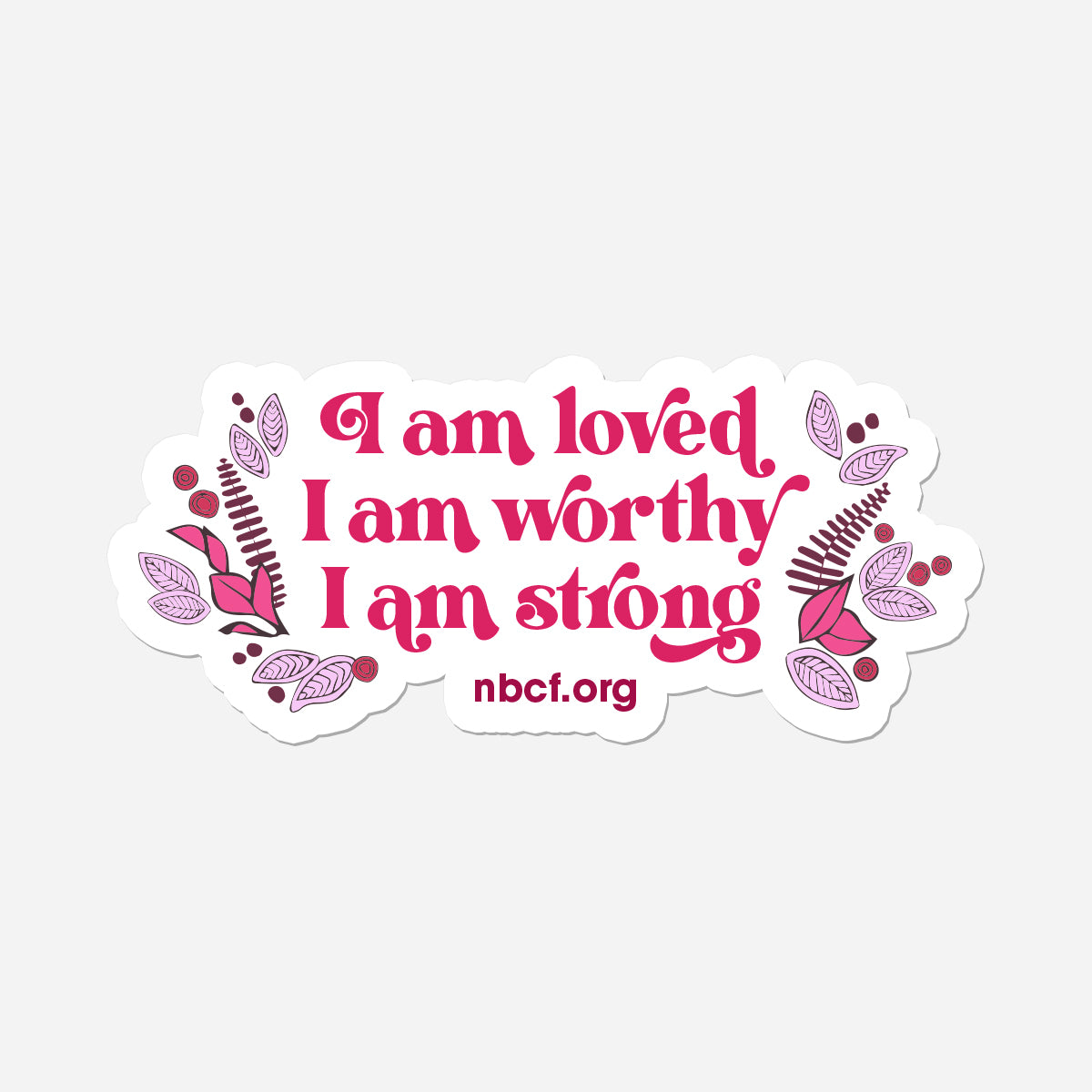 Daily Affirmation Mirror Cling - Pink Floral - NBCF