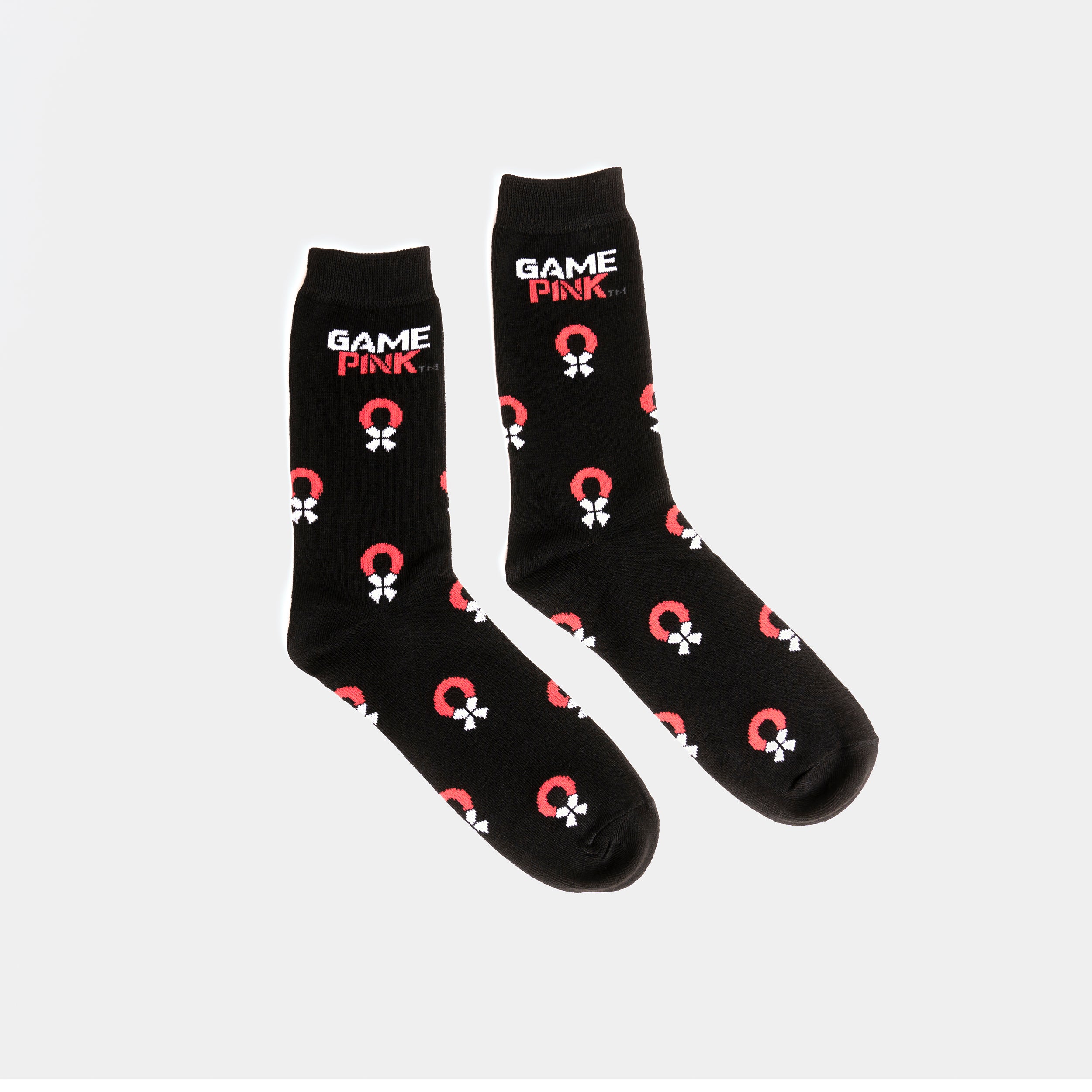 Breast Cancer Awareness Game Pink Logo Socks - Black - NBCF