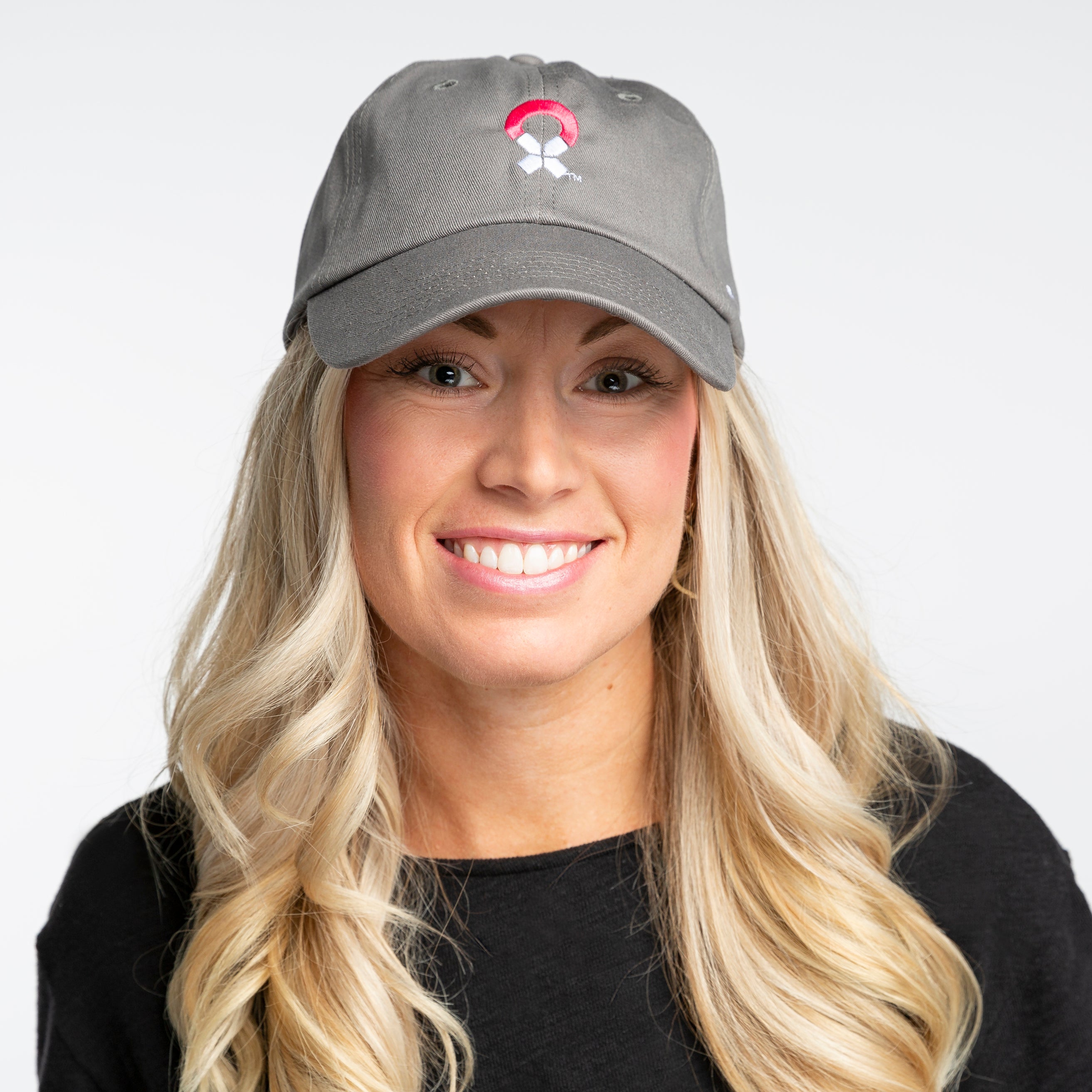 Game Pink Adjustable Ball Cap - Charcoal Gray