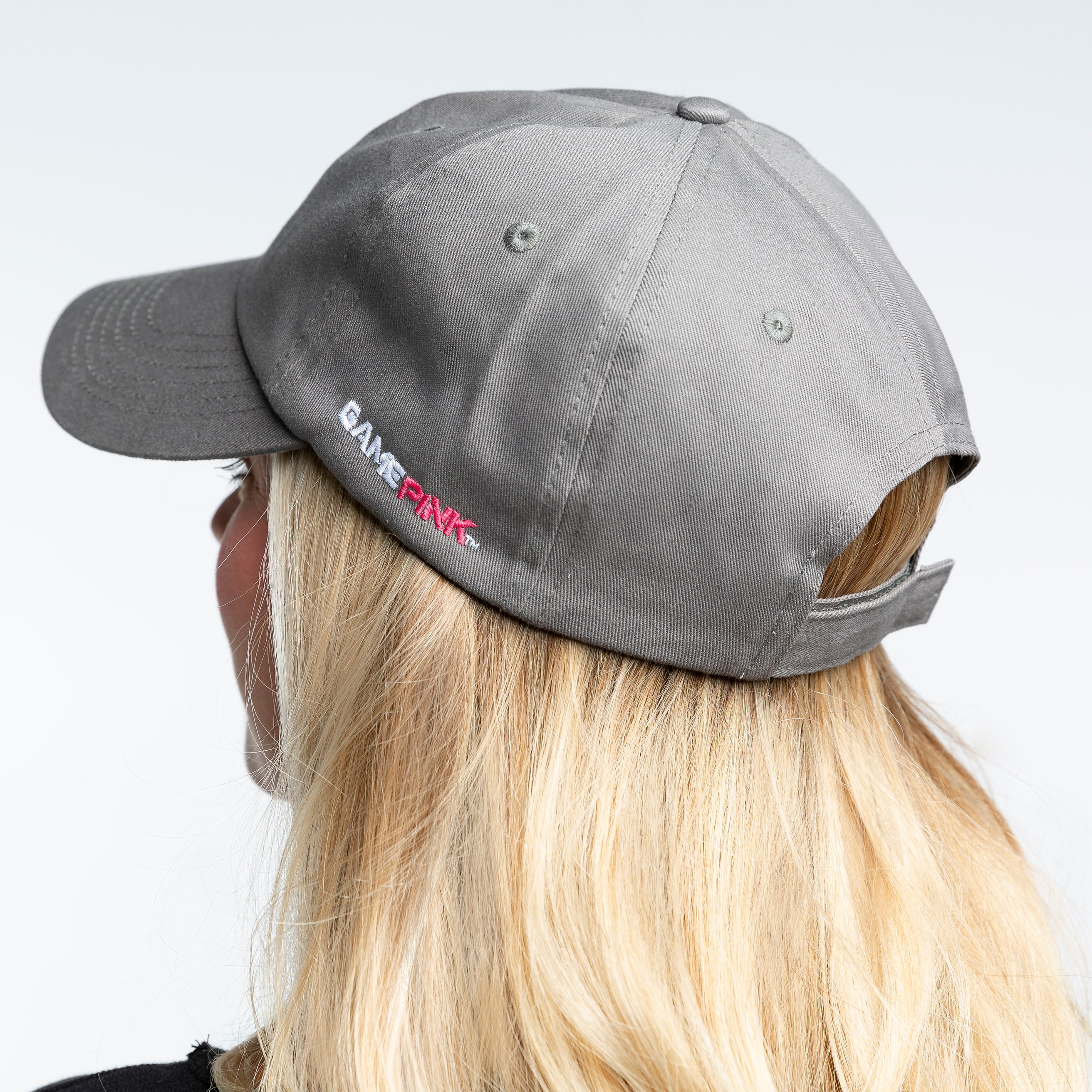 Game Pink Adjustable Ball Cap - Charcoal Gray