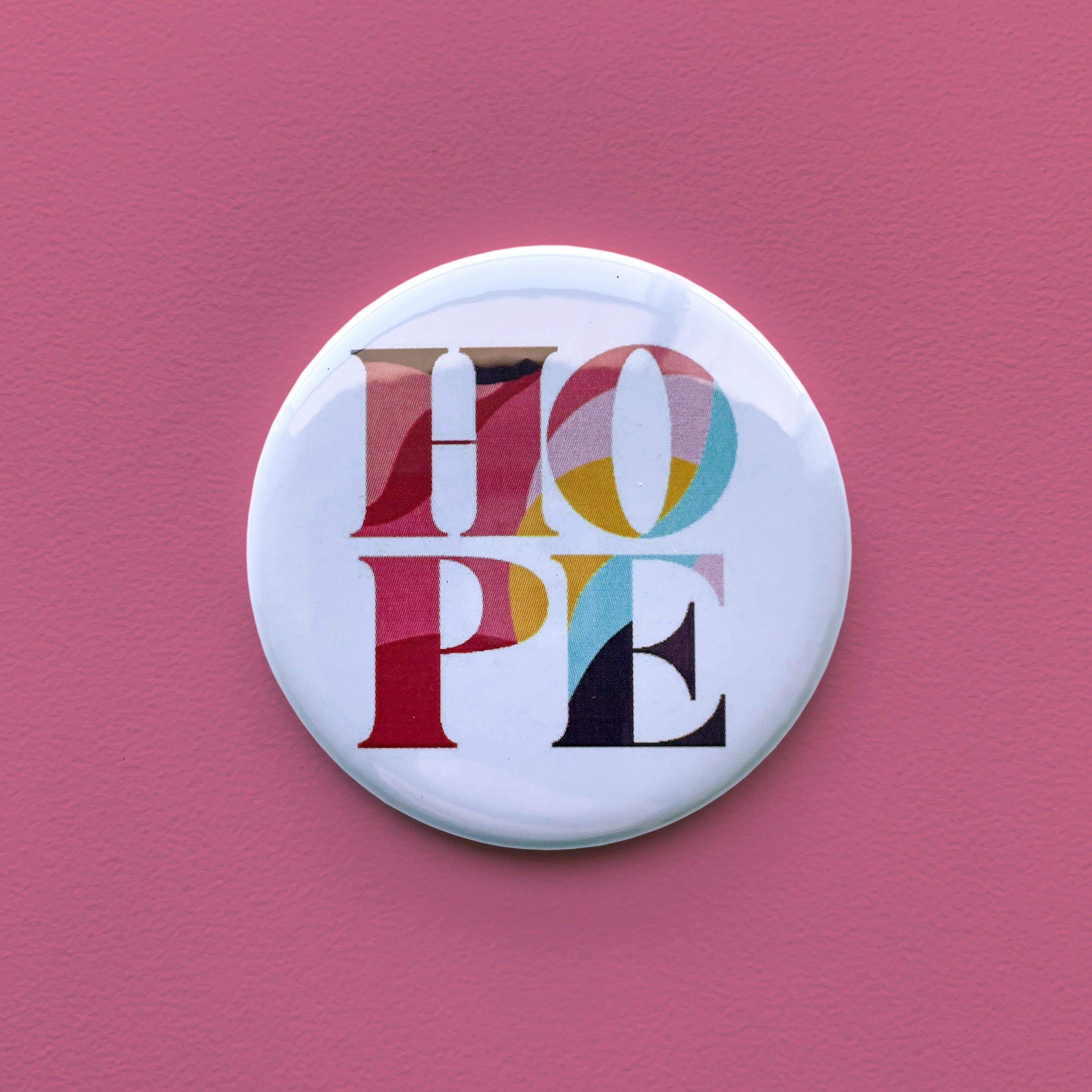 HOPE Magnet Breast Cancer Support - Multicolor- Circle - NBCF