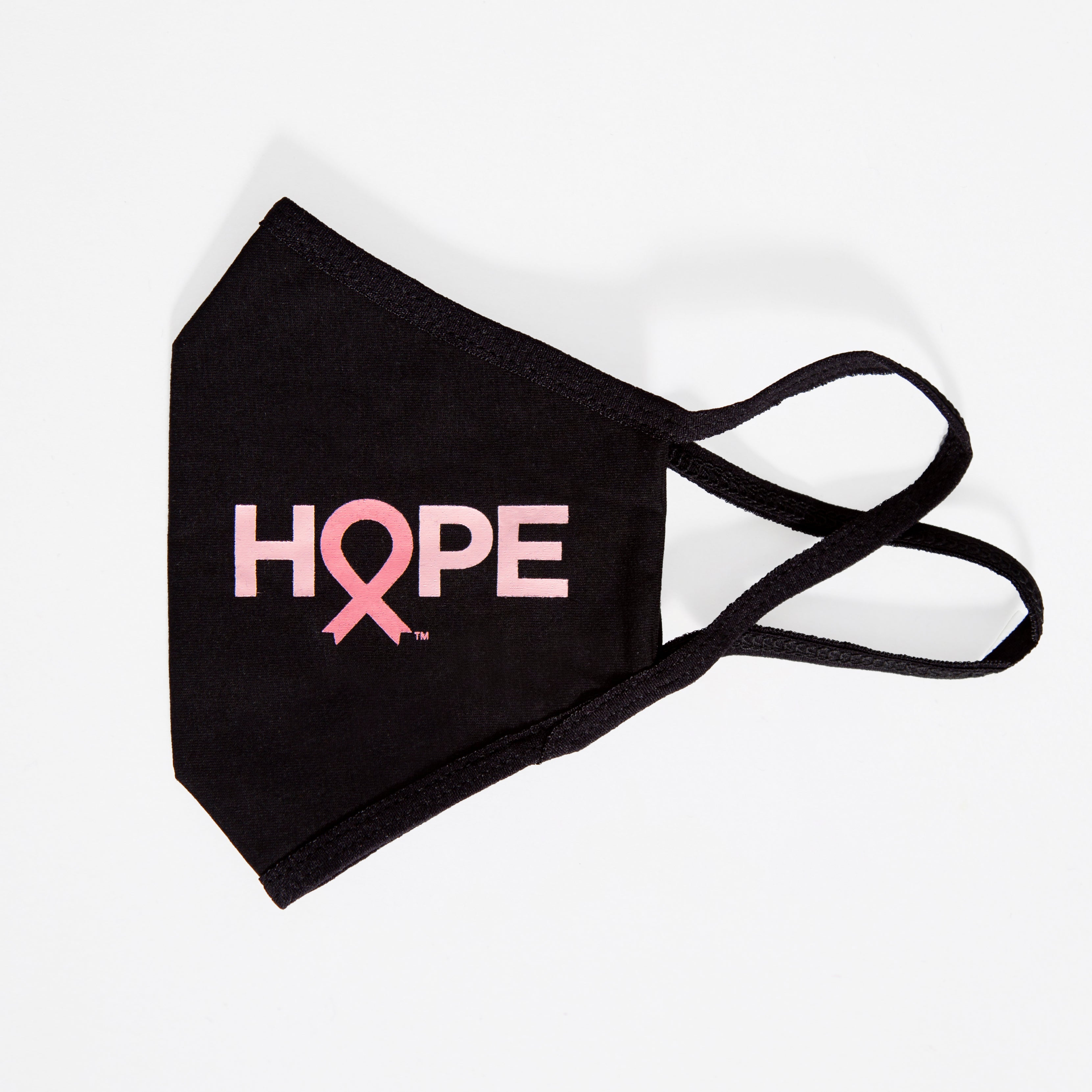 Pink Ribbon HOPE Face Mask - Black - NBCF