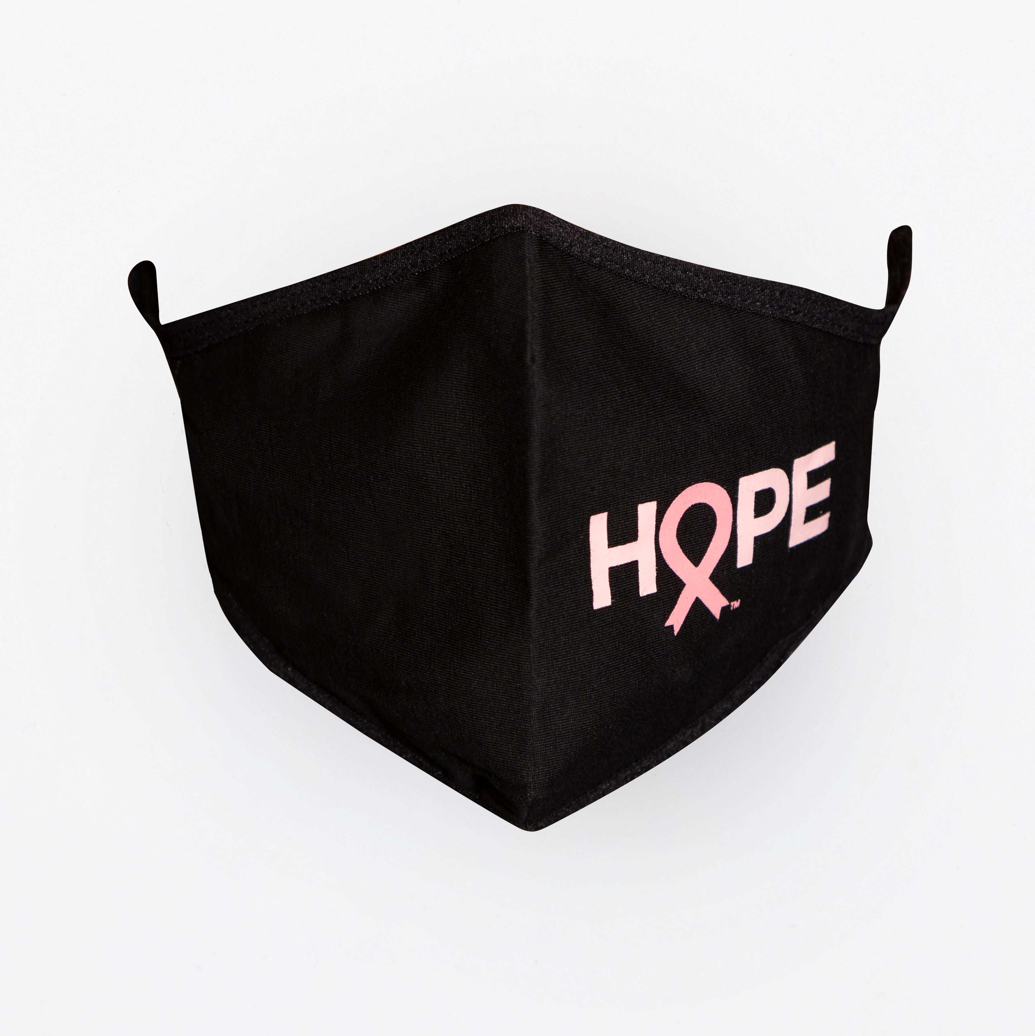Pink Ribbon HOPE Face Mask - Black - NBCF