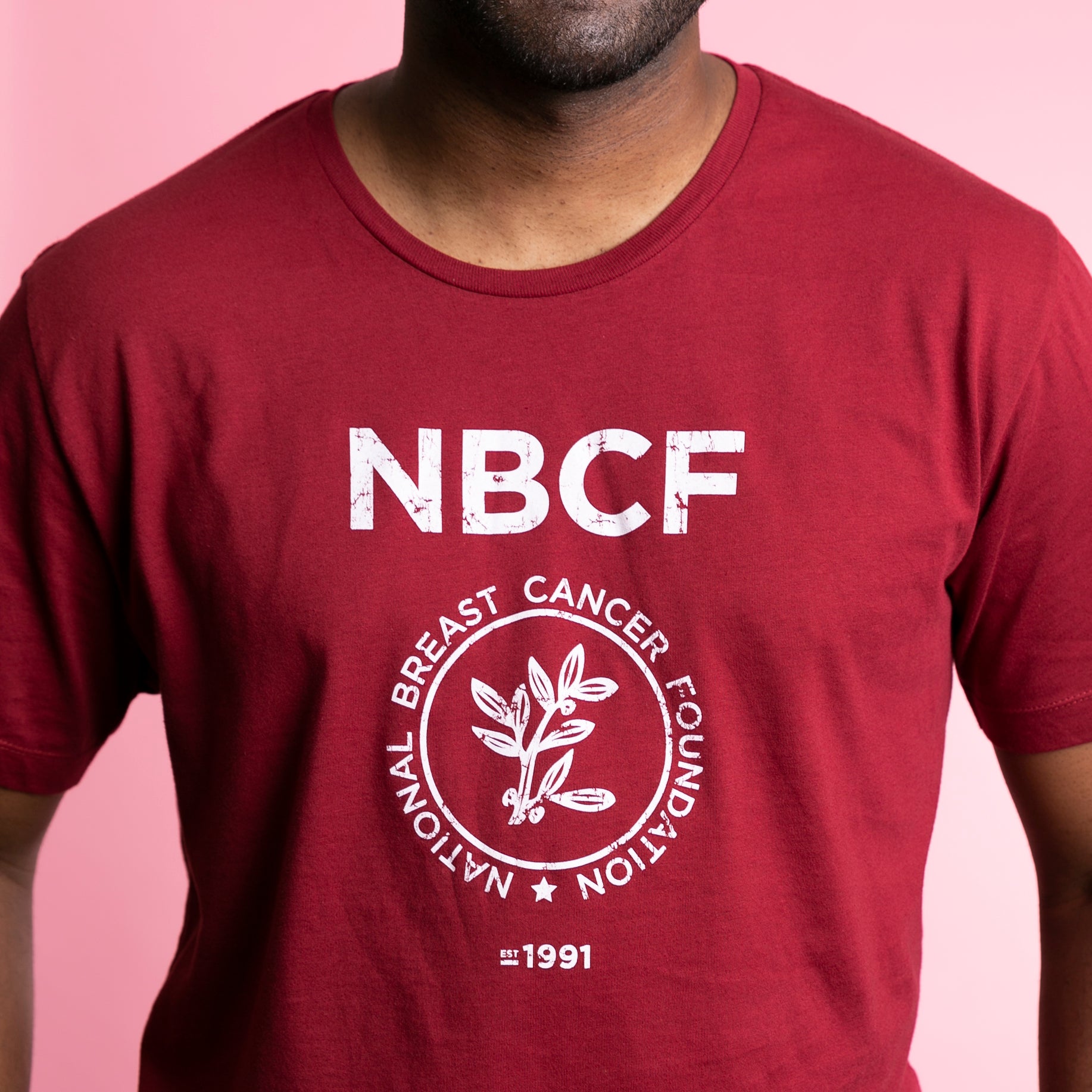 NBCF Vintage Logo T-Shirt - Burgundy