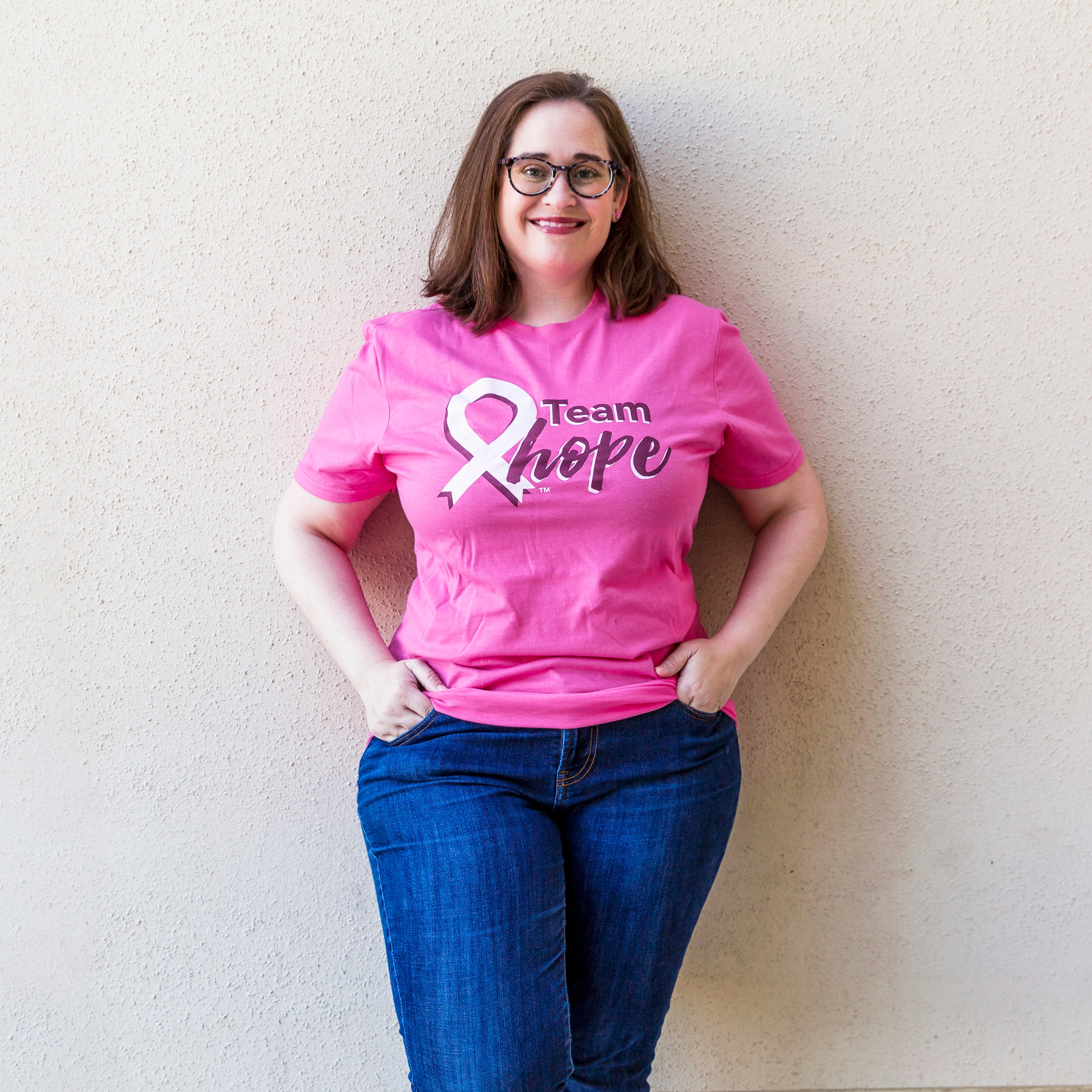 Team HOPE Breast Cancer Support T-Shirt - Script Font- NBCF