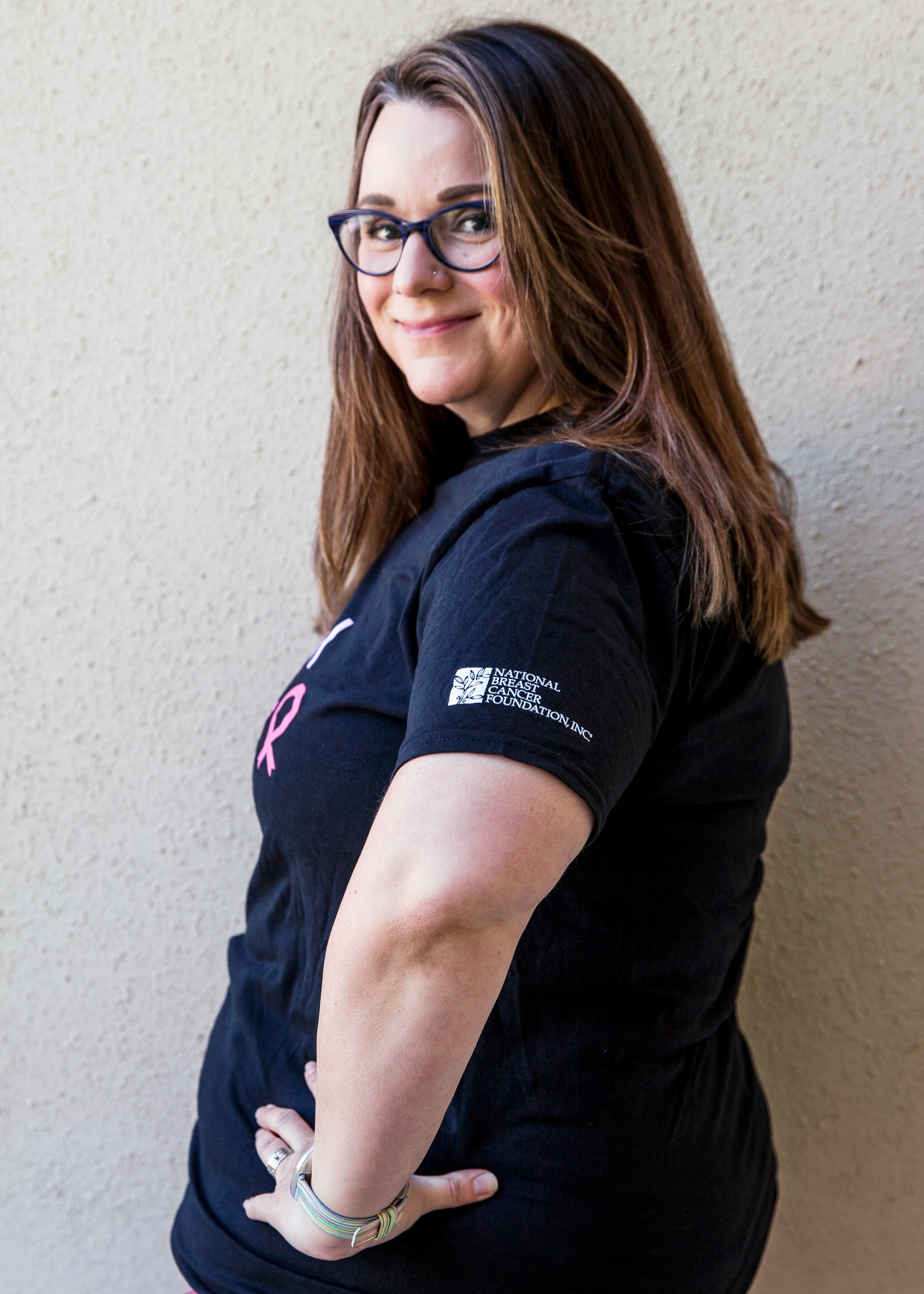 Breast Cancer Brave Beautiful Survivor T-Shirt - Black - NBCF