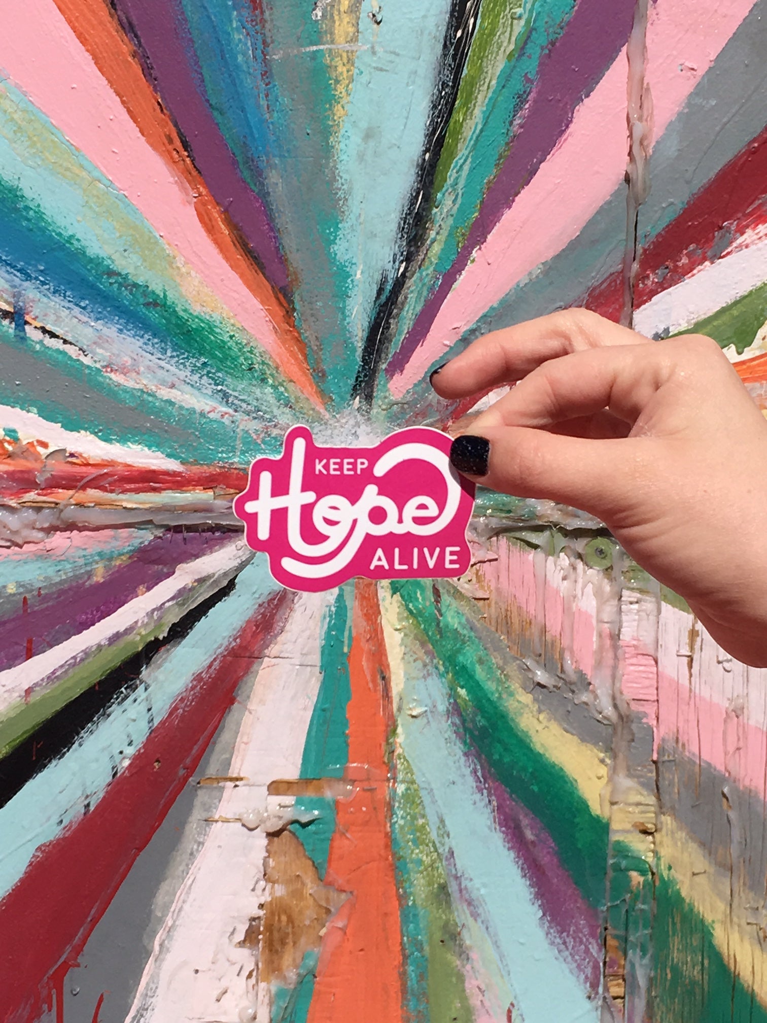 Keep HOPE Alive Breast Cancer Sticker - Pink - NBCF