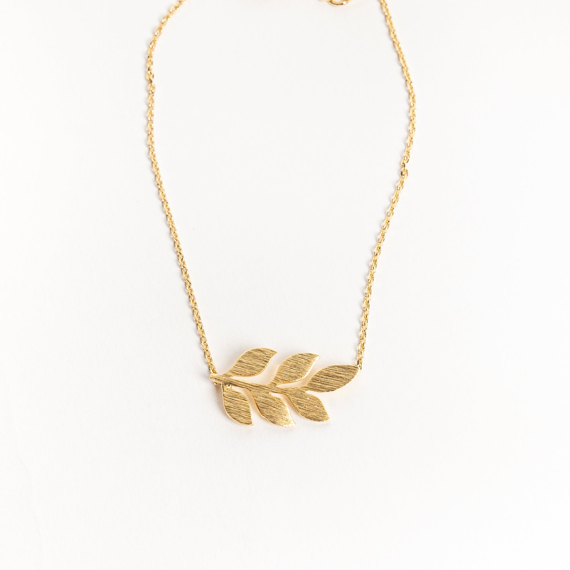 Breast Cancer Awareness Leaf Bracelet - Gold - NBCF