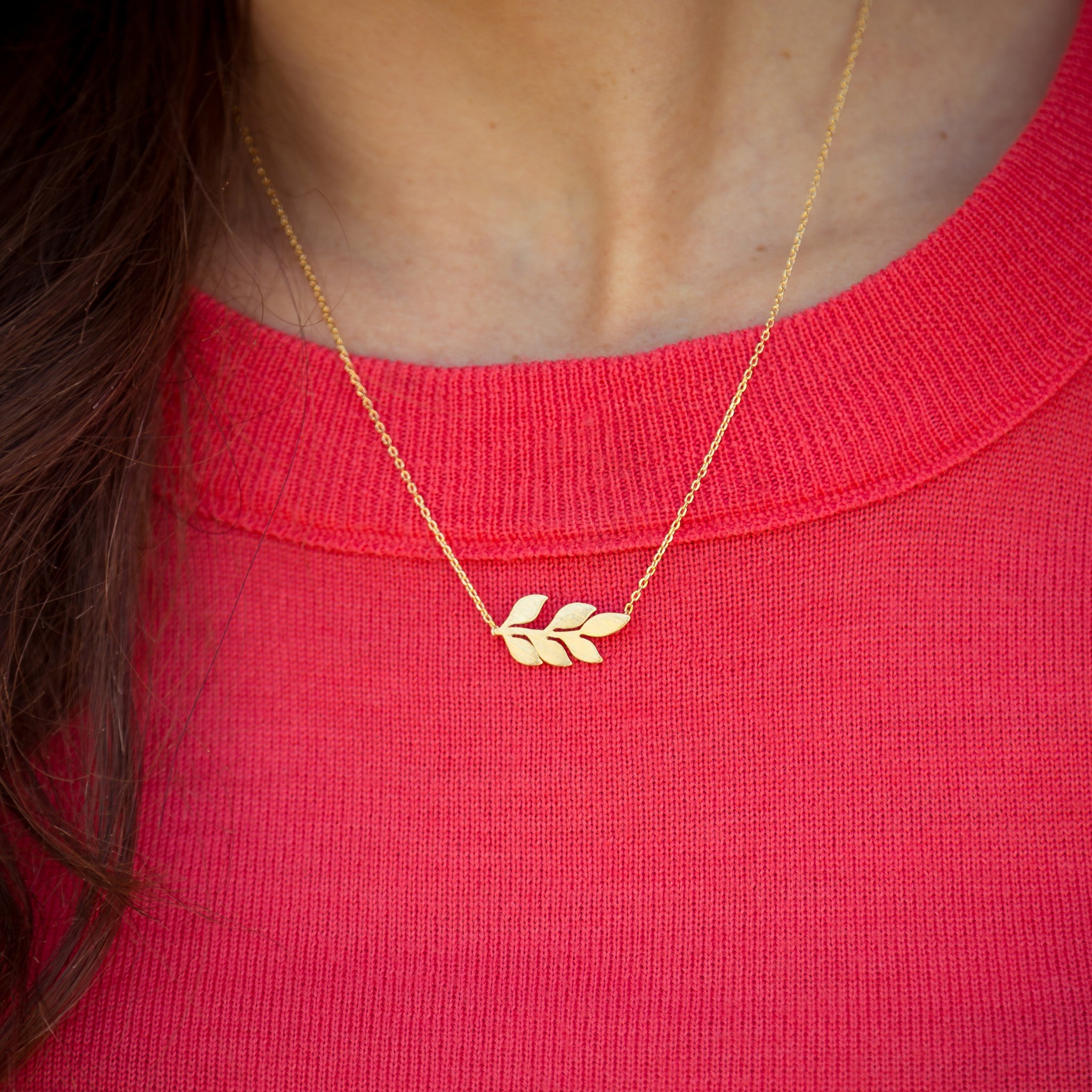 Breast Cancer Awareness Leaf Necklace - NBCF